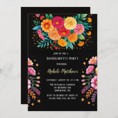 フィエス鮮やかタ結婚のブーケバチェロレッテ 招待状 (正面/裏面)