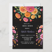 フィエス鮮やかタ結婚のブーケブライダルシャワー 招待状 (正面)