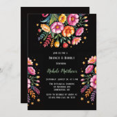 フィエス鮮やかタ結婚のブーケブランチ&バブーブリー 招待状 (正面/裏面)