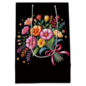 フィエス鮮やかタ結婚のブーケ結婚ス ミディアムペーパーバッグ (裏面)