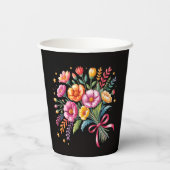 フィエス鮮やかタ結婚のブーケ結婚ス 紙コップ (裏面)