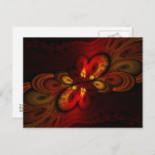 フィエリ抽象芸術フラクタル ポストカード (正面/裏面)