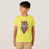 フィエース・フォックス・スカル・フュージョン Tシャツ (正面フル)