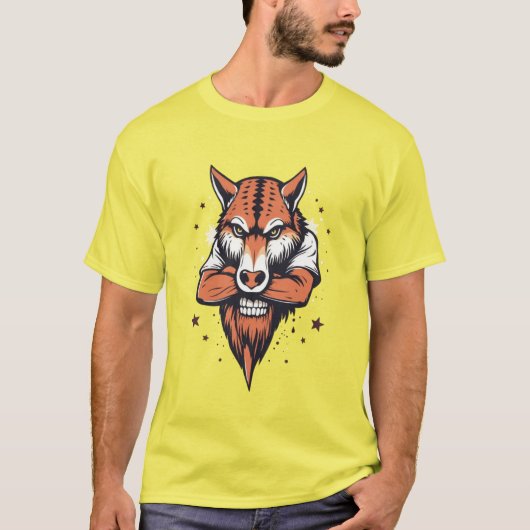 フィエース・フォックス・スカル・フュージョン Tシャツ (正面)