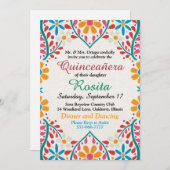 フィエ伝統的スタスペインの縁どキンセアニェラ 招待状 (正面/裏面)