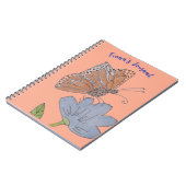 フィオナの蝶と花のジャーナル ノートブック (左側)