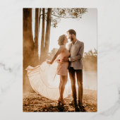 フィオナはっきりしたフォトモモダンノ結婚グラム 箔招待状 (裏面)