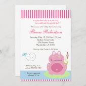 フィオナザポンドカエル赤ちゃんシャワー5x7招待状 招待状 (正面/裏面)