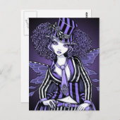 フィオナパープルゴシックオートクチュール妖精はがき ポストカード (正面/裏面)