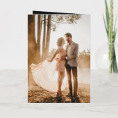 フィオナブラックはっきりしたモノグラモダンム結婚ズ 招待状 (裏面)