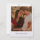 フィオナワイルドフラワーイン開花フローラブライダルシャワー セーブザデート (裏面)