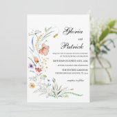 フィオナワイルドフラワーイン開花結婚フローラ 招待状 (スタンド正面)