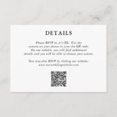 フィオナ黒白モノグラムはっきりしたズモダン結婚ス エンクロージャーカード (正面)