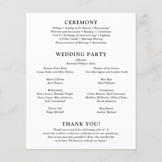 フィオナ黒白モノグラムはっきりしたズモダン結婚ス チラシ (裏面)