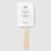 フィオナ黒白モノグラムはっきりしたズモダン結婚ス ハンドファン (正面)