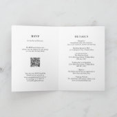 フィオナ黒白モノグラムはっきりしたズモダン結婚ス 招待状 (内部)