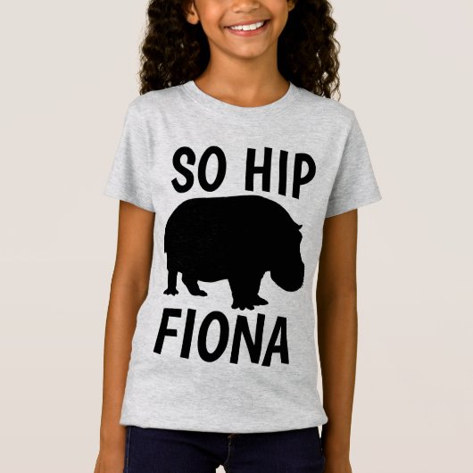 フィオナ カバ 楽しいTシャツ Tシャツ (正面)