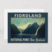フィオルドランド国立公園ニュージーランドウォーター色 ポストカード (正面/裏面)