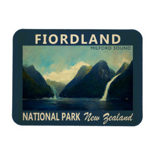 フィオルドランド国立公園ニュージーランドウォーター色 マグネット