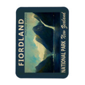 フィオルドランド国立公園ニュージーランドウォーター色 マグネット (縦)