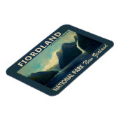 フィオルドランド国立公園ニュージーランドウォーター色 マグネット (左側)