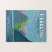 フィオルドランド国立公園ニュージーランド旅行芸術 ジグソーパズル (横)