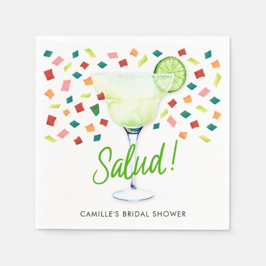フィカラフルエスタブライダルシャワー スタンダードカクテルナプキン (正面)