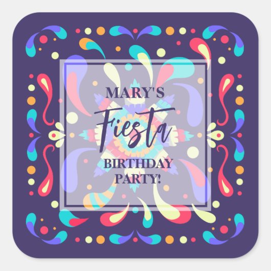 フィカラフルエスタブルー スクエアシール (正面)