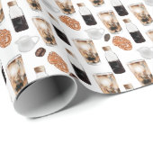 フィカ – コールドブリューズ&カルダモームバンラッピング紙 ラッピングペーパー (ロールコーナー)