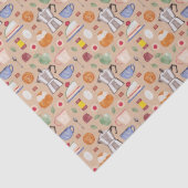 フィカ(柔らかい桃) – 水彩パターン 薄葉紙 (詳細)