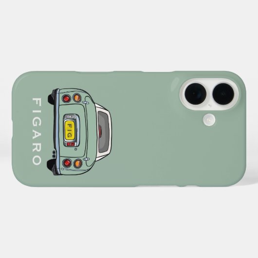 フィガレーションエメラルドグリーンフィガロパーソナライズされた車 Case-Mate iPhoneケース (裏面 (横))