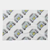 フィガレーションカーアクア淡い色のキッチンタオル キッチンタオル (横)