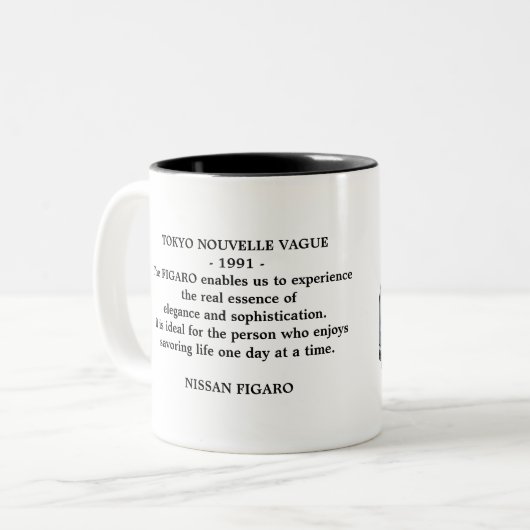 フィガレーションズ東京引用文ラピスグレーフィガロカー ツートーンマグカップ (正面左)