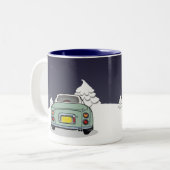 フィガレーションフィガマスホリデーグリーンフィガロカー ツートーンマグカップ (正面左)