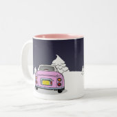 フィガレーションフィガマスホリデーピンクフィガロカー ツートーンマグカップ (正面左)