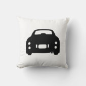 フィガレーションフィガロカーシルエット白黒 クッション (正面)