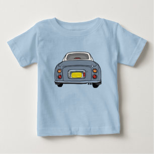フィガロの可愛いラピスグレー フィガロ カー ベビーTシャツ