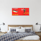 フィガロブランドのサーモンラベル キャンバスプリント (インサイチュ (寝室))