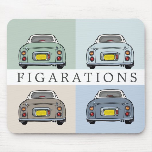フィガロ車のフィギュアパーソナライズされたンス マウスパッド (正面)