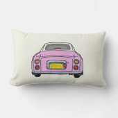 フィギュアかわいいピンクのフィガロカープレイドシルエット ランバークッション (正面)