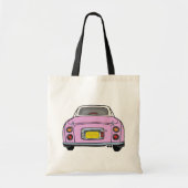 フィギュアかわいいピンクのフィガロ車トートバッグ トートバッグ (正面)