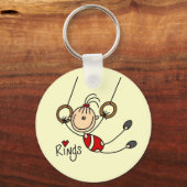 フィギュアの女の子をリングや輪Tシャツとギフトに貼る キーホルダー (正面)