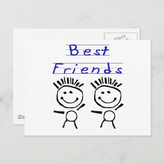 フィギュアの最高の友達 ポストカード (正面/裏面)