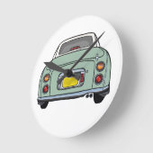 フィギュアエメラルドグリーンフィガロカーガレージ ラウンド壁時計 (傾斜)