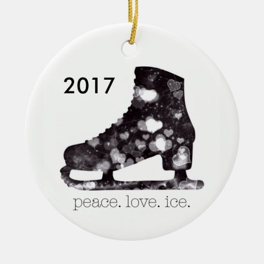フィギュアスケートのオーナメントの平和愛氷 セラミックオーナメント (正面)