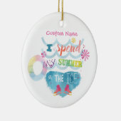 フィギュアスケートのオーナメント私は氷に夏を過ごします セラミックオーナメント (右)