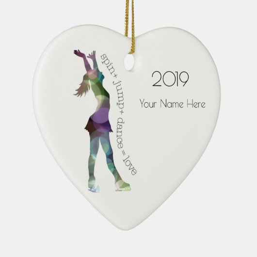 フィギュアスケートのオーナメント セラミックオーナメント (右)