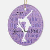 フィギュアスケートのカスタムなオーナメント セラミックオーナメント (左)