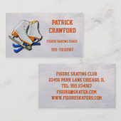 フィギュアスケートのコーチかトレーナーまたはクラブ所有者 名刺 (正面/裏面)