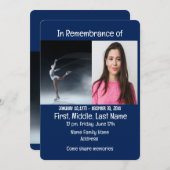 フィギュアスケートのスケーターの追悼式への招待 招待状 (正面/裏面)